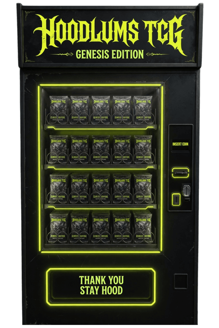 Hoodlums TCG pack vending machine